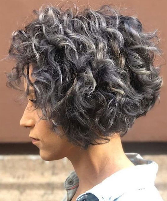 Trendy Short Curly Gray Hairstyles