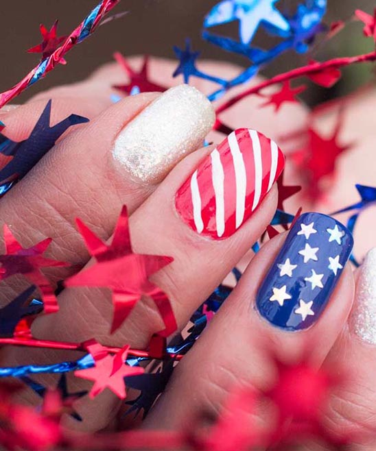 4TH OF JULY NAIL ART SIMPLE
