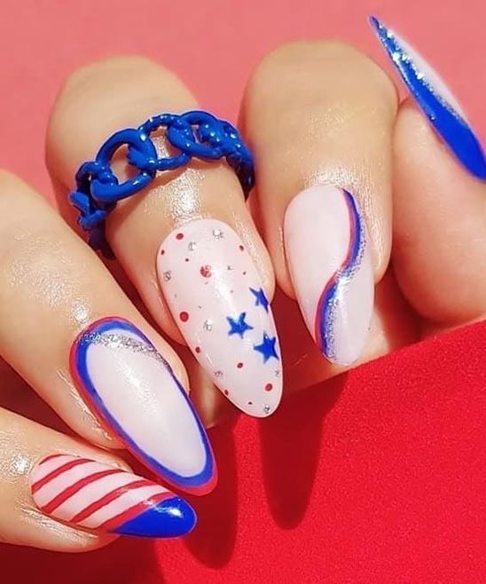 4TH OF JULY NAILS SIMPLE SHORT