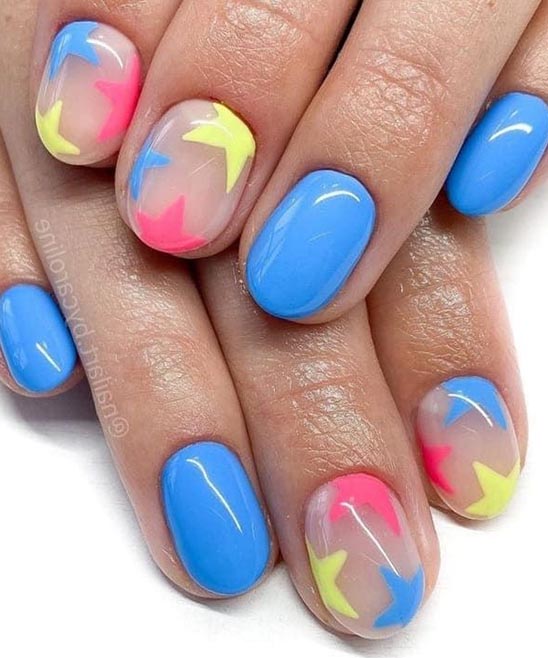 4TH OF JULY SIMPLE NAIL ART