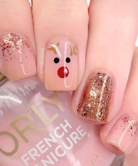 ACRYLIC CHRISTMAS NAILS SIMPLE