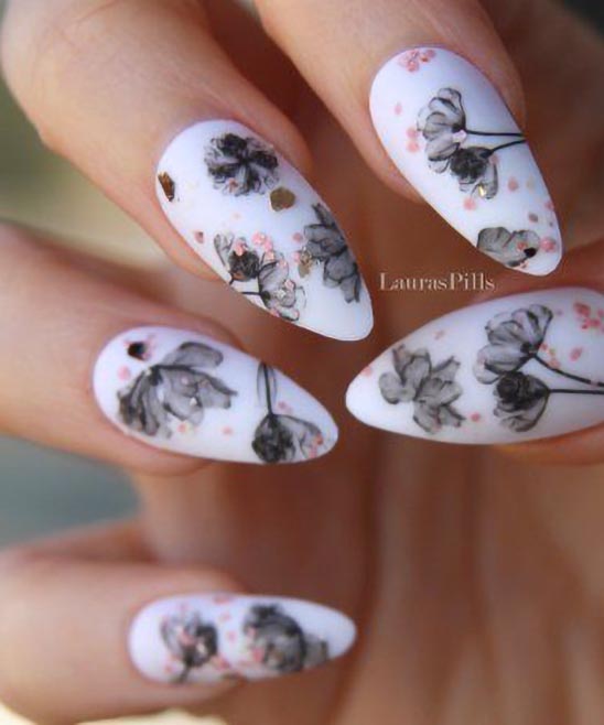 BLACK AND WHITE NAIL DESIGNS SIMPLE
