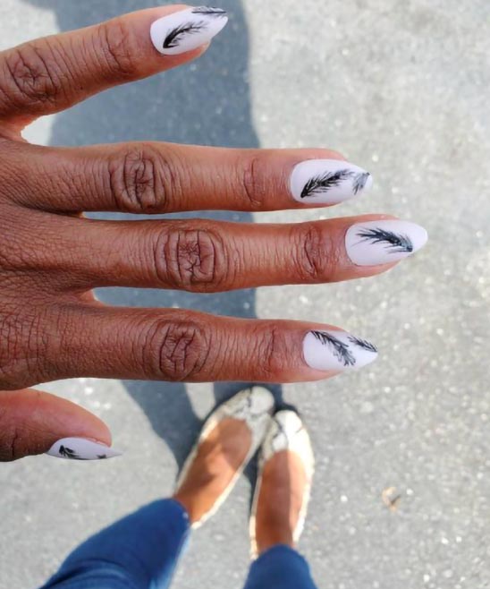 BLACK AND WHITE SIMPLE NAIL DESIGNS