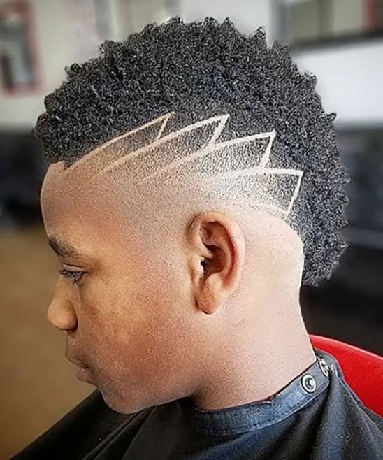 Black Men's Burst Fade Haircut