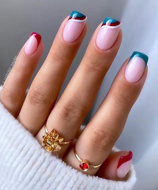 CHRISTMAS ACRYLIC NAILS SIMPLE