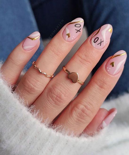 COFFIN SIMPLE VALENTINES NAILS