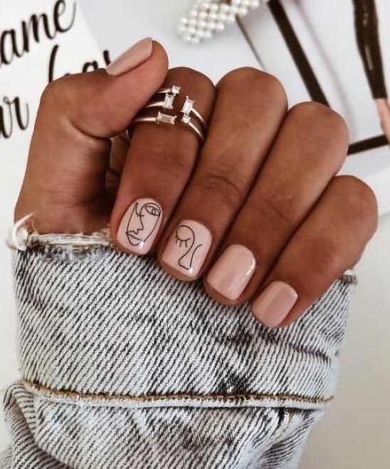 CUTE SIMPLE ALMOND NAILS