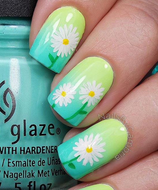 CUTE SIMPLE FLOWER NAIL DESIGNS