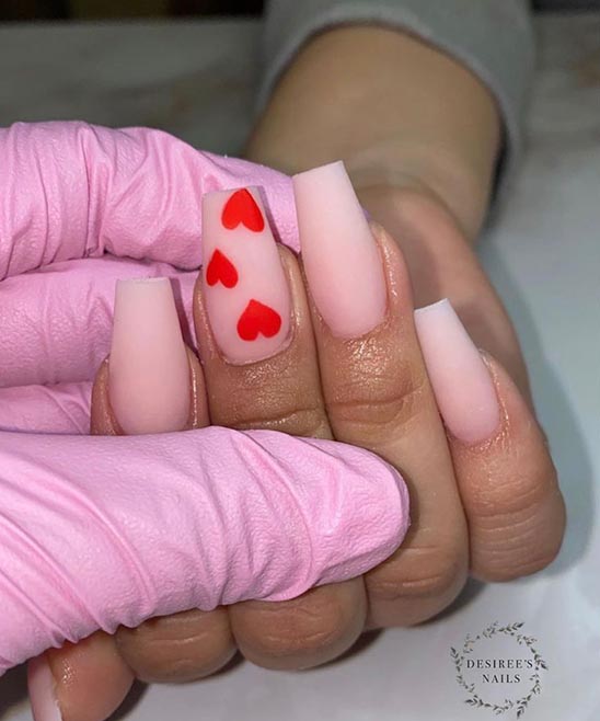 CUTE SIMPLE VALENTINE NAILS