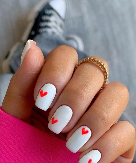 CUTE SIMPLE VALENTINE'S DAY NAIL DESIGNS