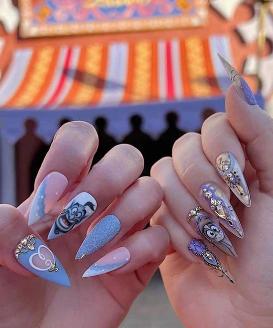 DISNEY PRINCESS NAILS SIMPLE
