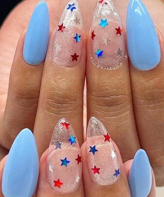 EASY SIMPLE 4TH OF JULY NAILS