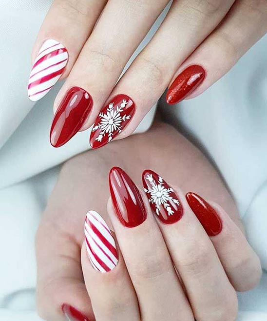 EASY SIMPLE CHRISTMAS NAILS