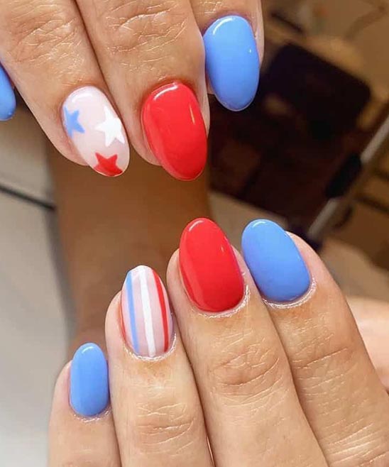EASY SIMPLE EASY 4TH OF JULY NAILS