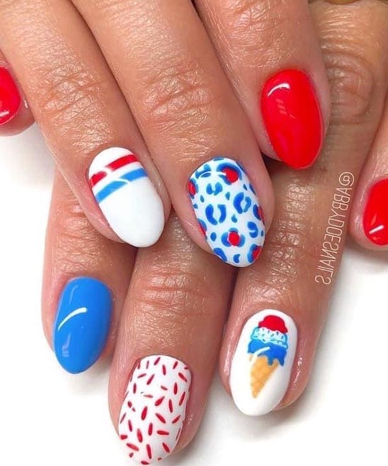 EASY SIMPLE EASY 4TH OF JULY NAILS