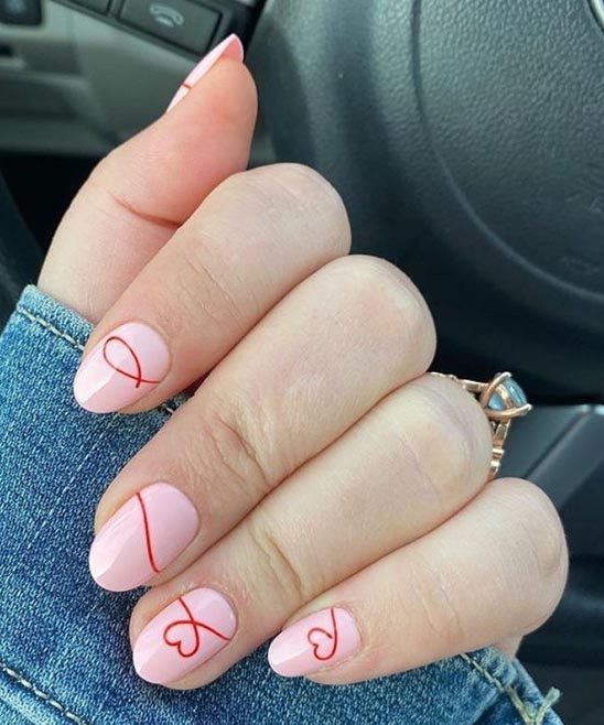 EASY SIMPLE VALENTINES DAY NAILS