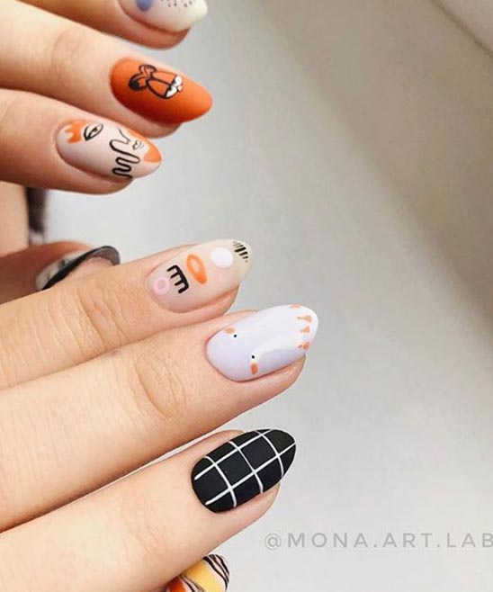 FALL SIMPLE ACRYLIC NAIL IDEAS