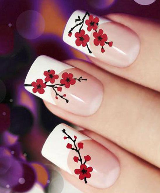 NAIL DESIGN FLOWER SIMPLE