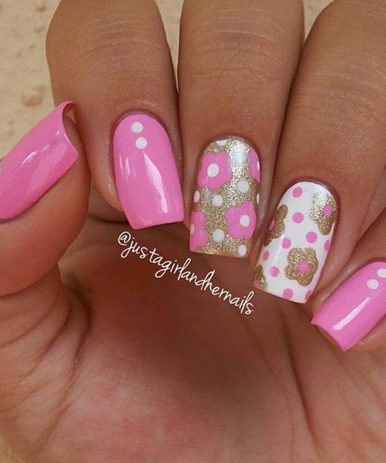 NAIL POLISH SIMPLE FLOWER DESIGNS