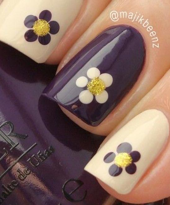 NAILS DESIGN FLOWER SIMPLE