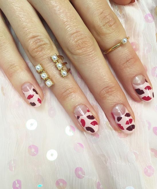 SHORT SIMPLE VALENTINE NAILS