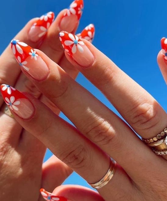 SIMPLE 4TH OF JULY GEL NAILS
