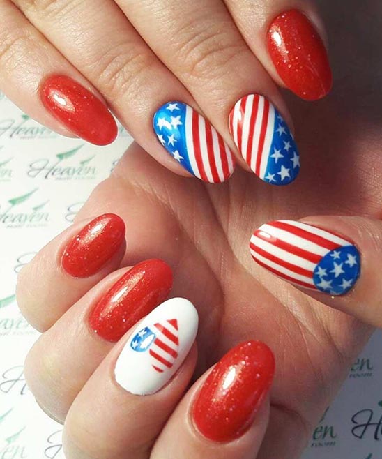 SIMPLE 4TH OF JULY NAIL ART