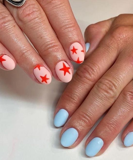 SIMPLE 4TH OF JULY NAIL ART