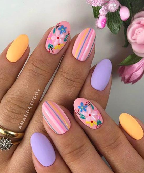 SIMPLE ACRYLIC NAIL IDEAS SHORT