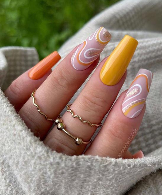 SIMPLE ACRYLIC NAILS FALL