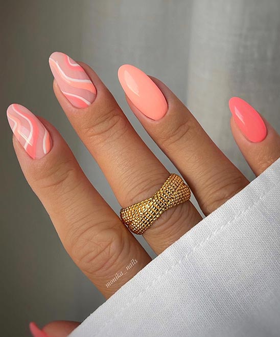 SIMPLE ACRYLIC SUMMER NAILS