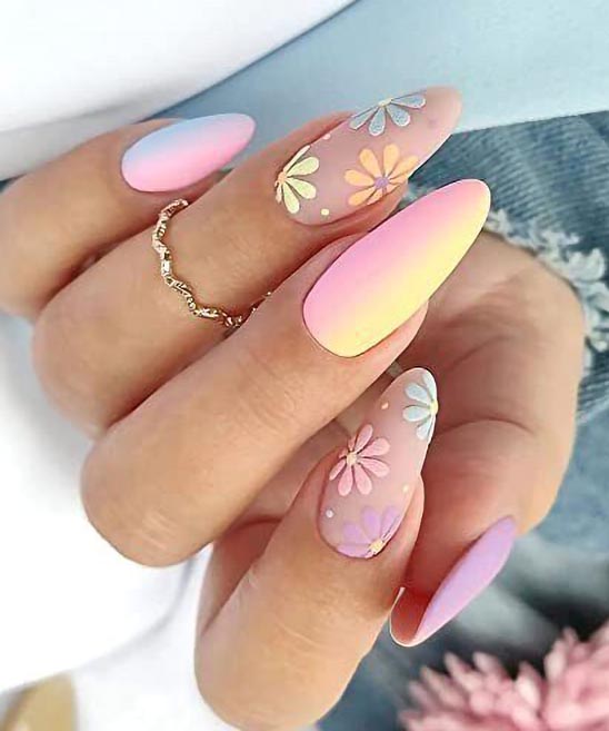 SIMPLE ALMOND VALENTINES NAILS