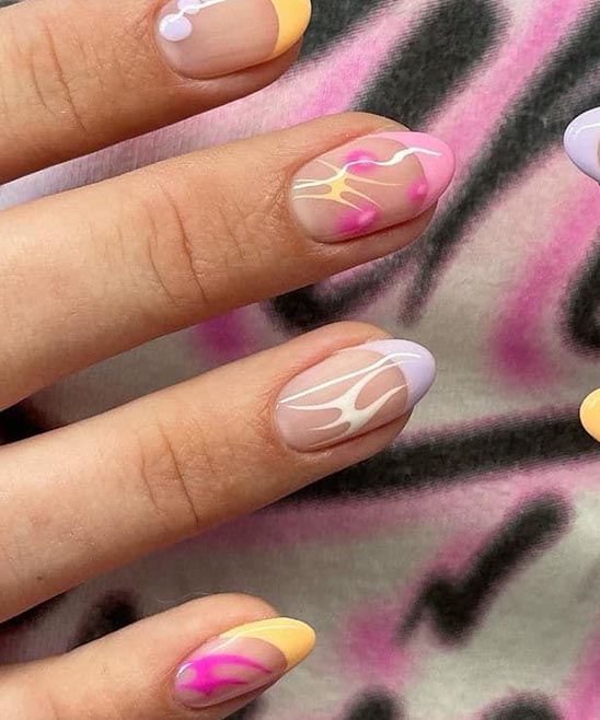 SIMPLE BLACK AND PINK FRENCH TIP NAIL DESIGNS