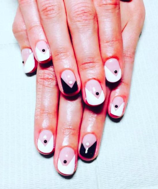 SIMPLE BLACK AND WHITE NAIL ART DESIGNS