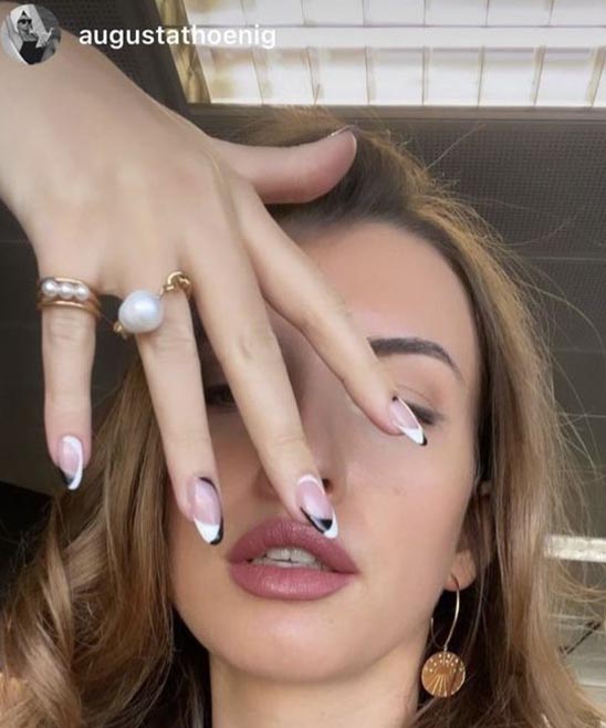 SIMPLE BLACK AND WHITE NAIL ART DESIGNS