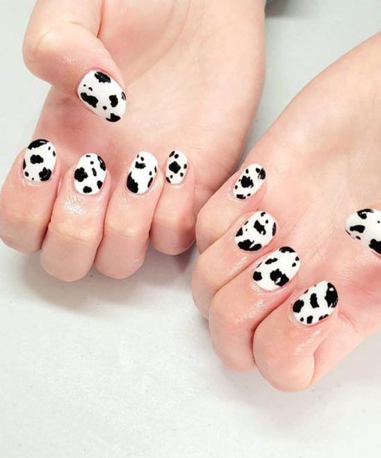 SIMPLE BLACK AND WHITE NAIL ART