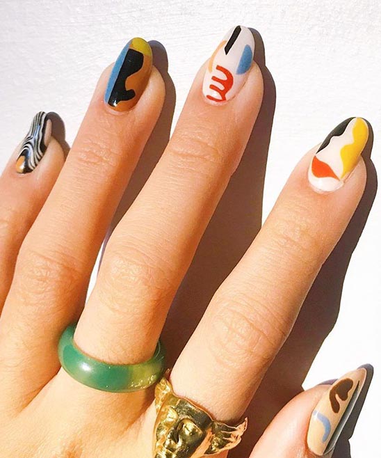 SIMPLE BLACK AND WHITE NAIL DESIGNS