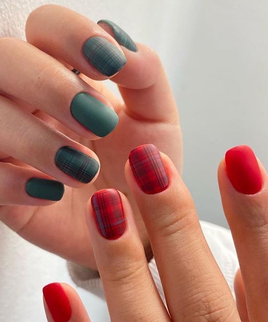 SIMPLE CHRISTMAS NAILS GREEN