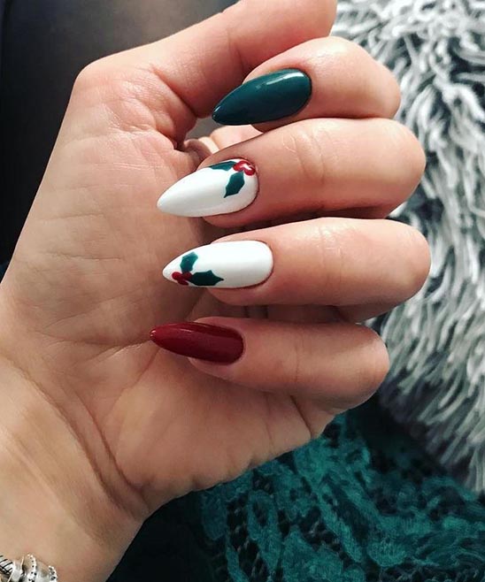 SIMPLE COFFIN CHRISTMAS NAILS