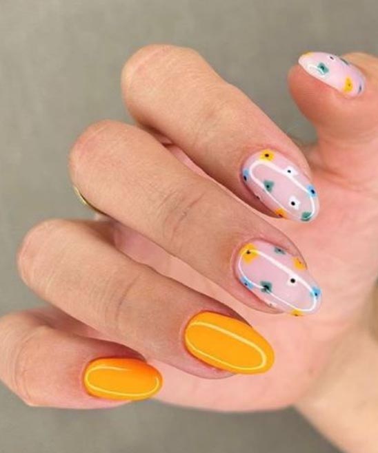 SIMPLE CUTE ALMOND NAILS