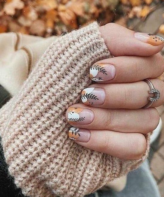 SIMPLE CUTE FALL NAILS