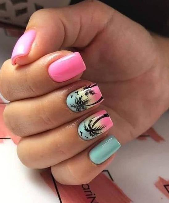 SIMPLE CUTE SUMMER NAILS
