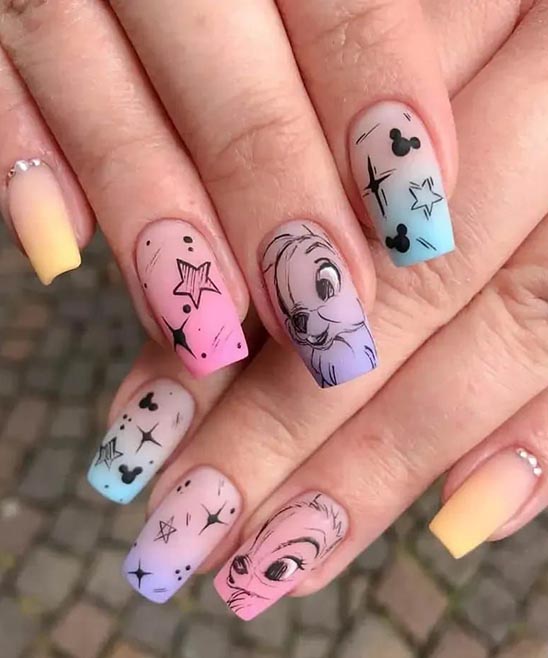 SIMPLE DISNEY NAILS IDEAS