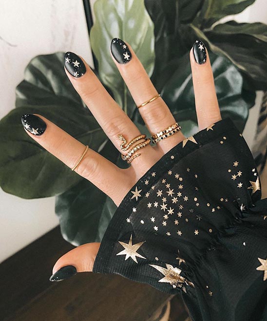 SIMPLE EASY BLACK AND WHITE NAIL DESIGNS