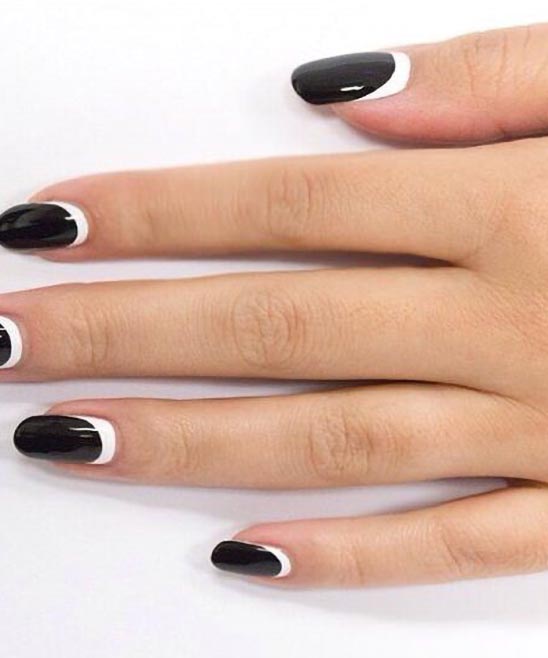 SIMPLE ELEGANT BLACK AND WHITE NAIL DESIGNS