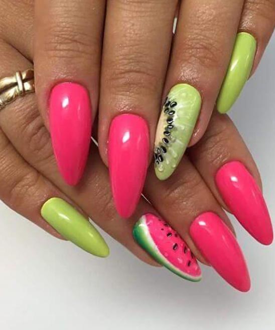 SIMPLE FALL ACRYLIC NAIL IDEAS