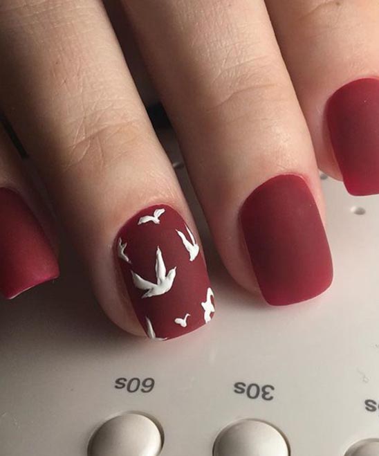 SIMPLE FALL ACRYLIC NAIL IDEAS