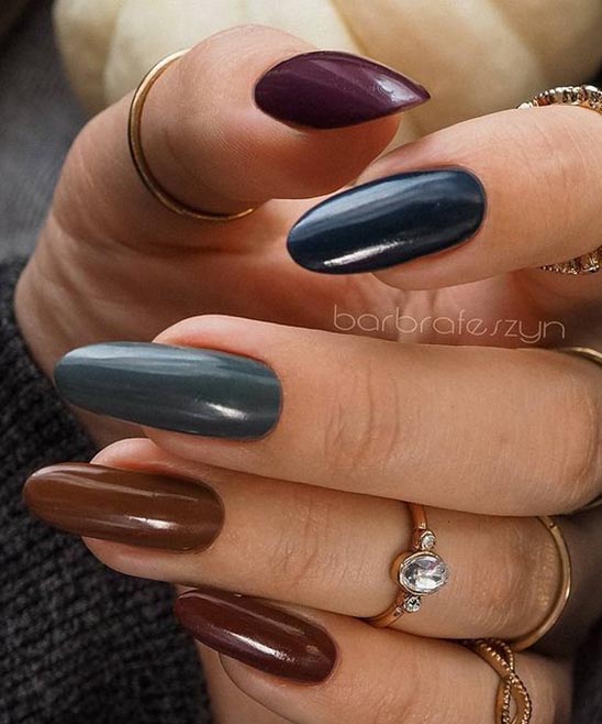 SIMPLE FALL DESIGN NAILS