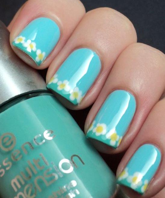 SIMPLE FLOWER DESIGN NAIL ART