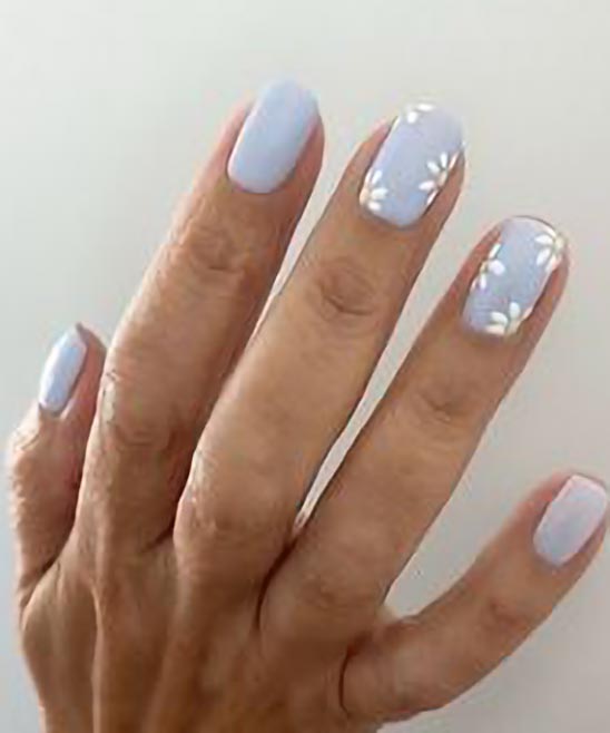 SIMPLE FLOWER DESIGN NAIL